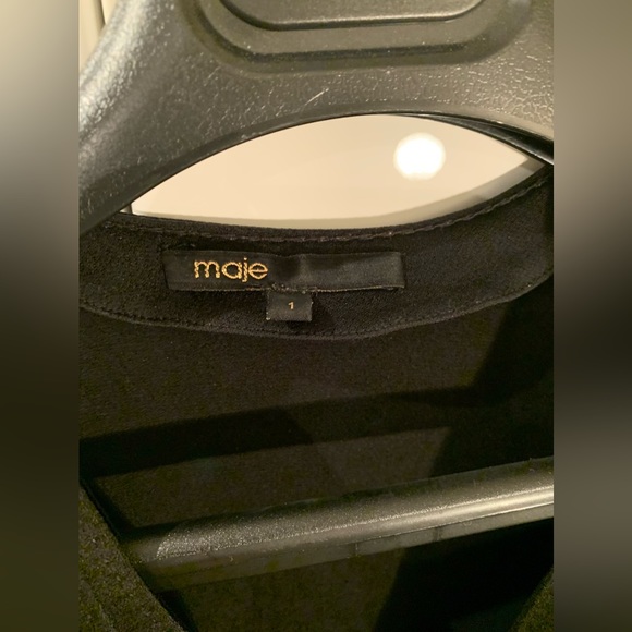 Maje, black dressy tank. Size 1 - Picture 3 of 5